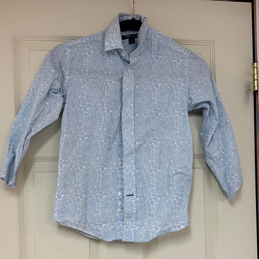 Tommy Hilfiger Light Blue Floral Button-Down Shirt